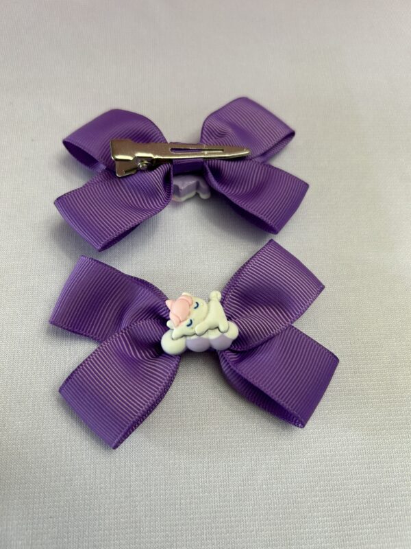 purple unicorn hair bows