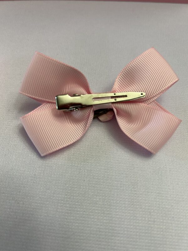 pink flower hair bow