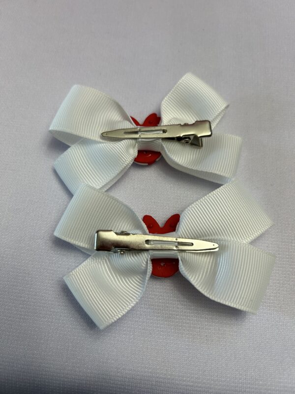 white sparkle minnie hair bows